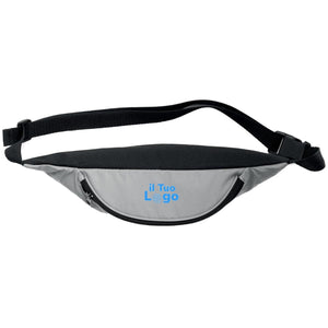 Borsa marsupio riflettente color argento - personalizzabile con logo