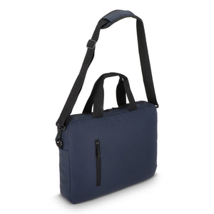 Borsa messenger per laptop PU SoMa 28 x 38 x 5 cm blu navy - personalizzabile con logo