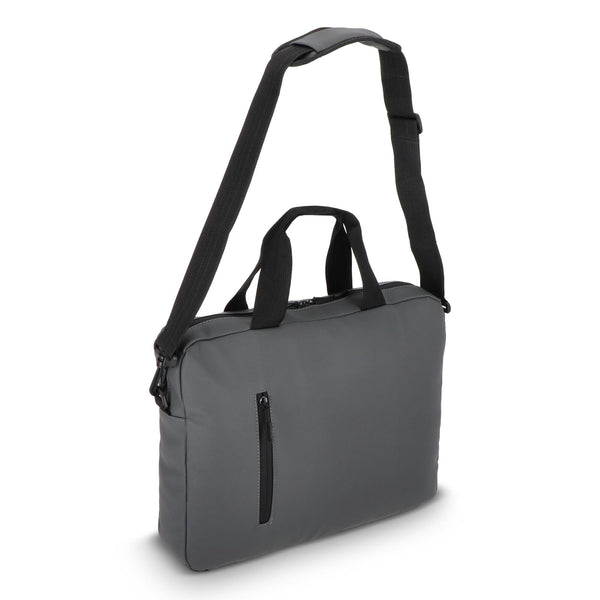 Borsa messenger per laptop PU SoMa 28 x 38 x 5 cm Grigio - personalizzabile con logo