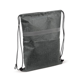 Borsa morbida con striscia riflettente Grigio scuro - personalizzabile con logo
