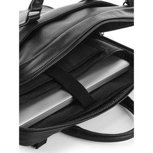 Borsa NuHide™ Slimline Laptop Brief nero - personalizzabile con logo