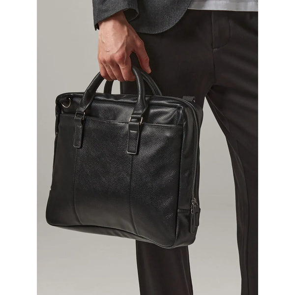 Borsa NuHide™ Slimline Laptop Brief nero - personalizzabile con logo