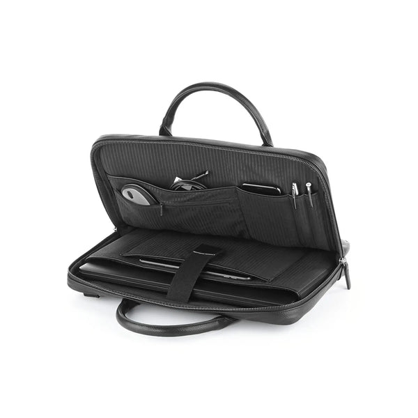 Borsa NuHide™ Slimline Laptop Brief nero - personalizzabile con logo