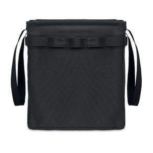 Borsa organizer pieghevole in RPET Nero - personalizzabile con logo