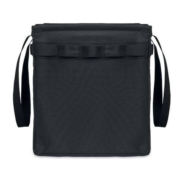 Borsa organizer pieghevole in RPET Nero - personalizzabile con logo