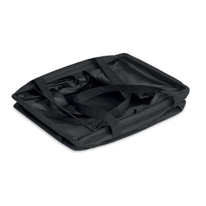 Borsa organizer pieghevole in RPET Nero - personalizzabile con logo