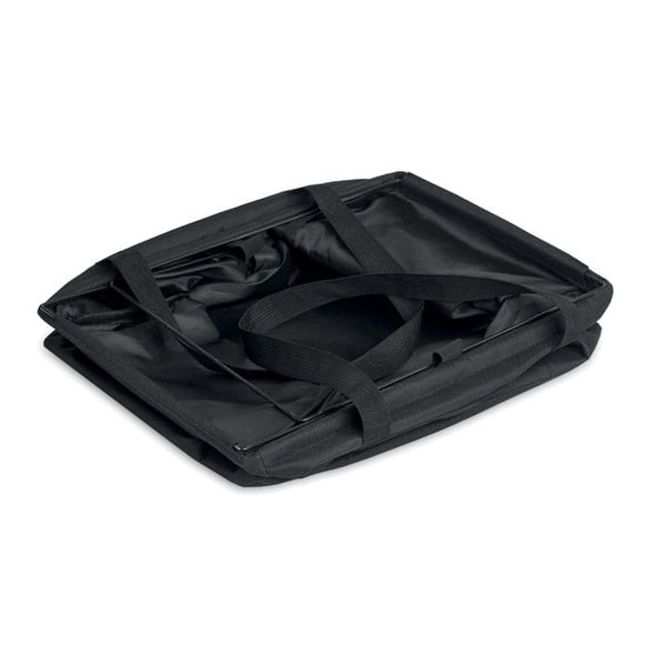 Borsa organizer pieghevole in RPET Nero - personalizzabile con logo