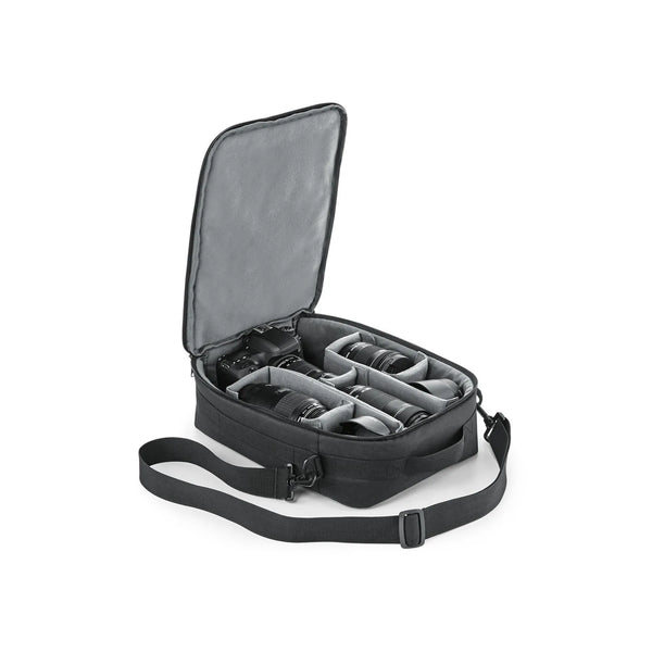 Borsa Padded Camera Organiser nero - personalizzabile con logo