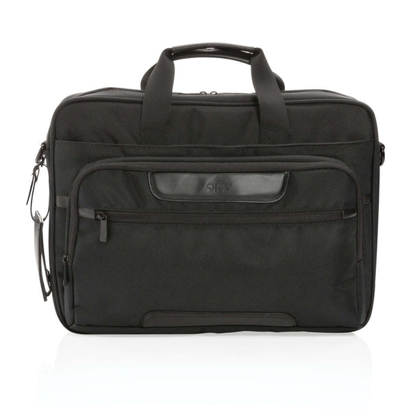 Borsa PC 15.6" RPET Swiss Peak AWARE™ Voyager nero - personalizzabile con logo