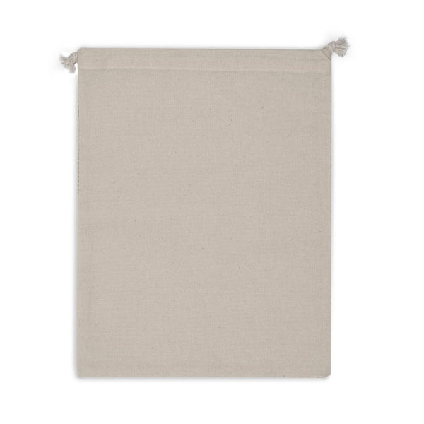 Borsa per alimenti riutilizzabile in cotone OEKO-TEX® 25x30cm beige - personalizzabile con logo