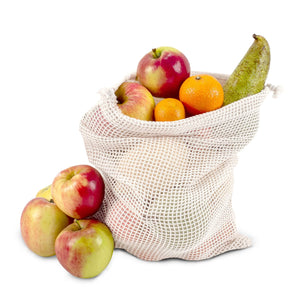 Borsa per alimenti riutilizzabile in cotone OEKO-TEX® 25x30cm beige - personalizzabile con logo