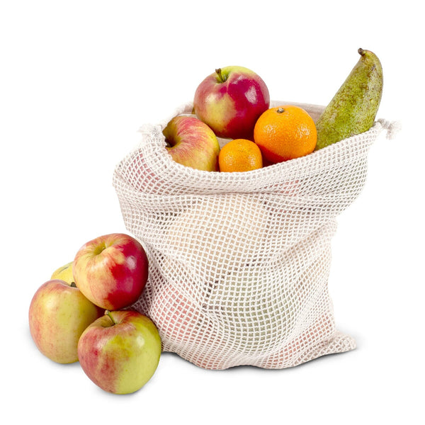 Borsa per alimenti riutilizzabile in cotone OEKO-TEX® 25x30cm beige - personalizzabile con logo