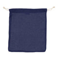 Borsa per alimenti riutilizzabile in cotone OEKO-TEX® 25x30cm blu navy - personalizzabile con logo
