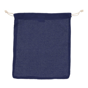 Borsa per alimenti riutilizzabile in cotone OEKO-TEX® 25x30cm blu navy - personalizzabile con logo