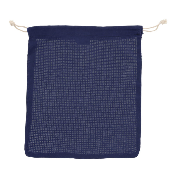 Borsa per alimenti riutilizzabile in cotone OEKO-TEX® 25x30cm blu navy - personalizzabile con logo