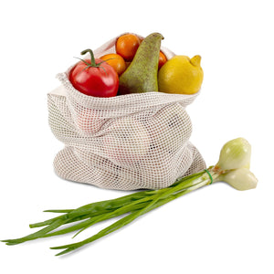 Borsa per alimenti riutilizzabile in cotone OEKO-TEX® 30x40cm beige - personalizzabile con logo
