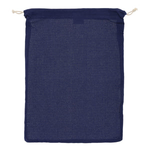 Borsa per alimenti riutilizzabile in cotone OEKO-TEX® 30x40cm blu navy - personalizzabile con logo