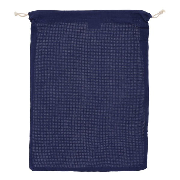 Borsa per alimenti riutilizzabile in cotone OEKO-TEX® 30x40cm blu navy - personalizzabile con logo