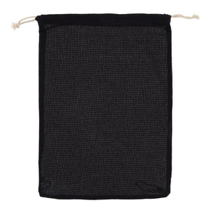 Borsa per alimenti riutilizzabile in cotone OEKO-TEX® 30x40cm Nero - personalizzabile con logo