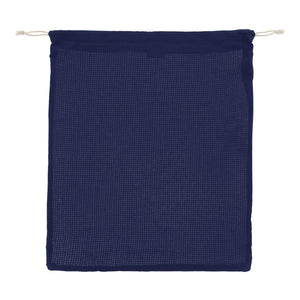 Borsa per alimenti riutilizzabile in cotone OEKO-TEX® 40x45cm blu navy - personalizzabile con logo