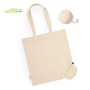 Borsa Pieghevole Cotone Bio beige - personalizzabile con logo