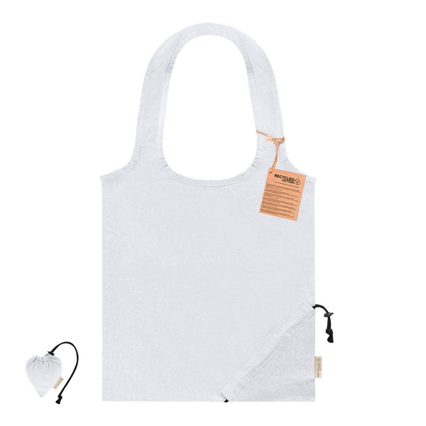 Borsa Pieghevole Lecton bianco - personalizzabile con logo