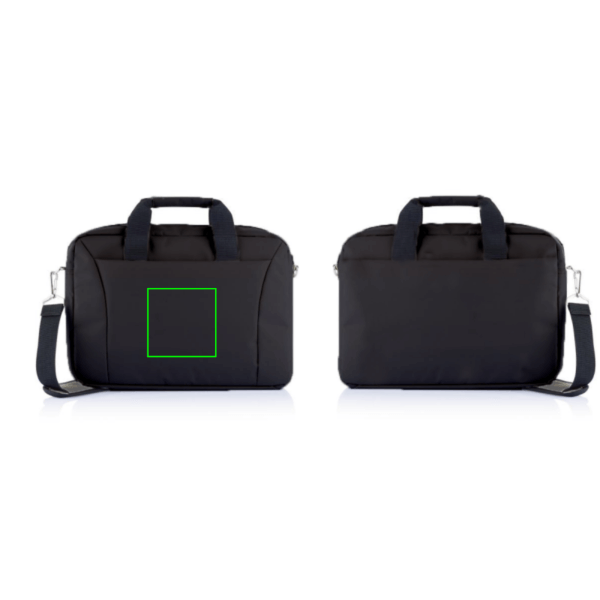 Borsa porta PC da15,4” senza PVC nero - personalizzabile con logo