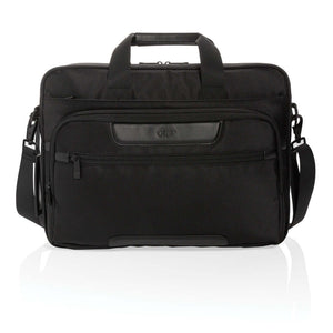 Borsa porta PC in rPET Swiss Peak Voyager nero - personalizzabile con logo