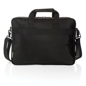 Borsa porta PC in rPET Swiss Peak Voyager nero - personalizzabile con logo