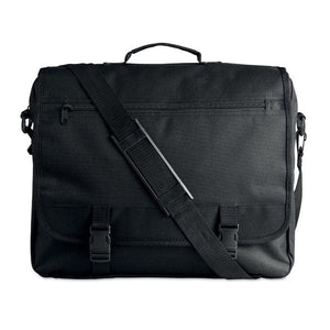 Borsa portadocumenti con tracolla Nero - personalizzabile con logo