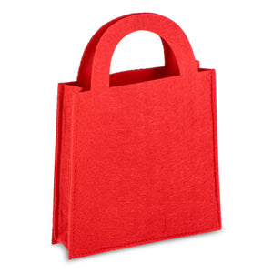 Borsa regalo in feltro 15x21cm Rosso - personalizzabile con logo
