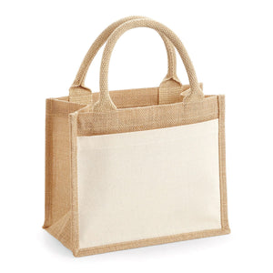 Borsa Regalo in Juta beige / UNICA - personalizzabile con logo