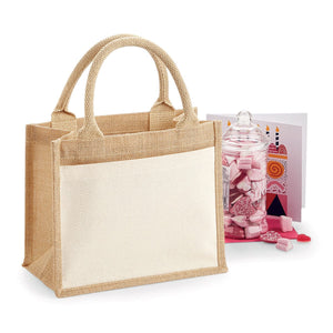 Borsa Regalo in Juta beige / UNICA - personalizzabile con logo