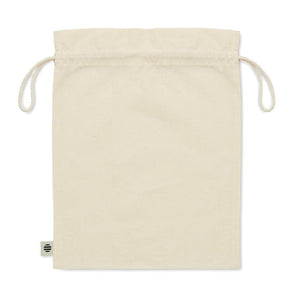 Borsa regalo media in cotone biologico beige - personalizzabile con logo