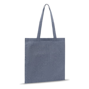 Borsa shopping cotone riciclato 38x42 Blu - personalizzabile con logo