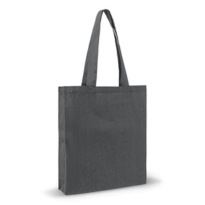 Borsa shopping cotone riciclato 38x42x10 Grigio - personalizzabile con logo