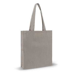 Borsa shopping cotone riciclato 38x42x10 grigio - personalizzabile con logo