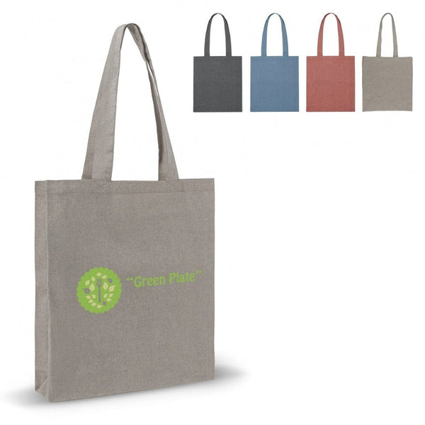 Borsa shopping cotone riciclato 38x42x10 - personalizzabile con logo