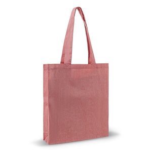 Borsa shopping cotone riciclato 38x42x10 Rosso - personalizzabile con logo