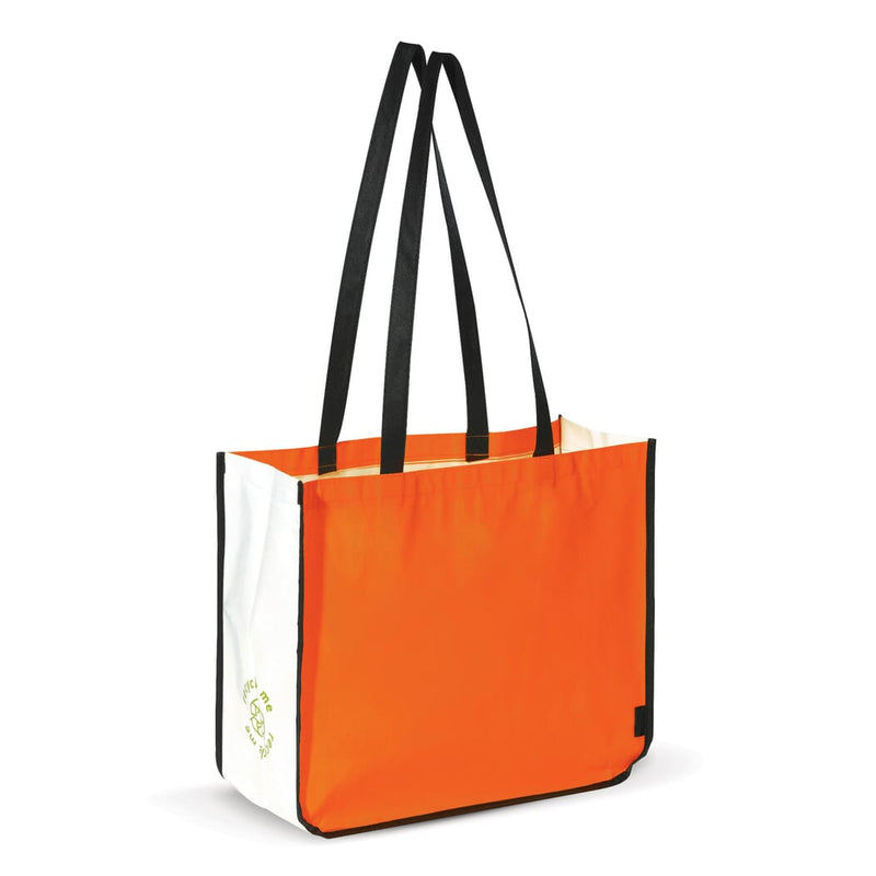 Borsa shopping grande 120g/m² Arancione - personalizzabile con logo