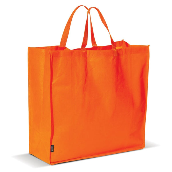 Borsa shopping grande in tessuto non tessuto 75/m² Arancione - personalizzabile con logo