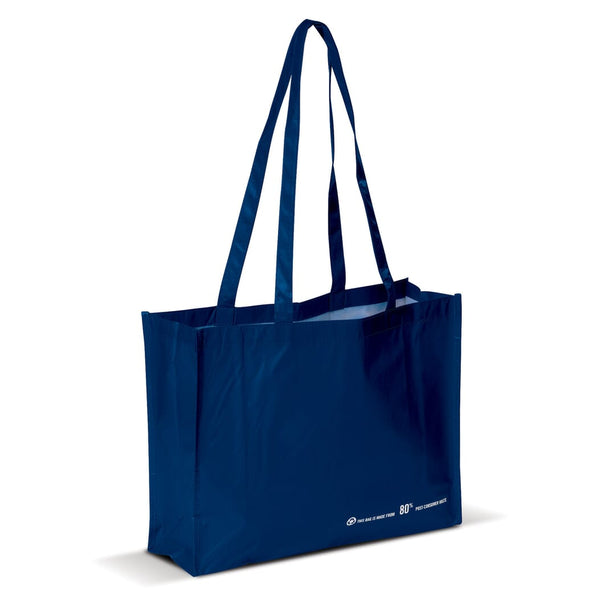 Borsa shopping PET 110g/m² blu navy - personalizzabile con logo