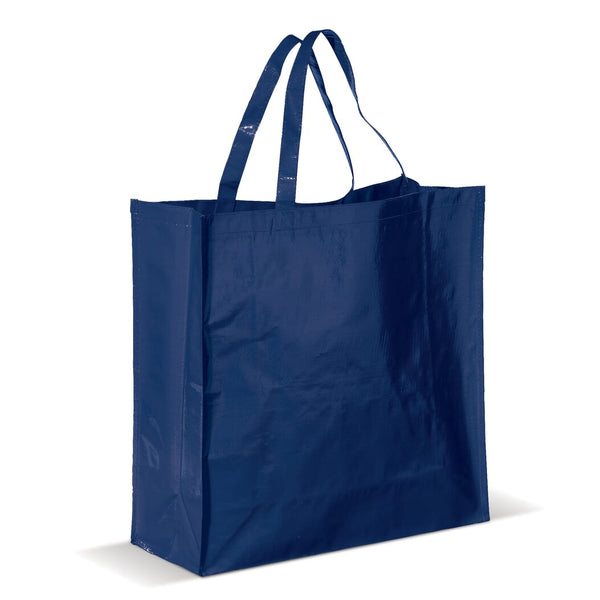 Borsa shopping PP in tessuto blu navy - personalizzabile con logo