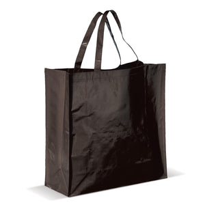 Borsa shopping PP in tessuto Nero - personalizzabile con logo