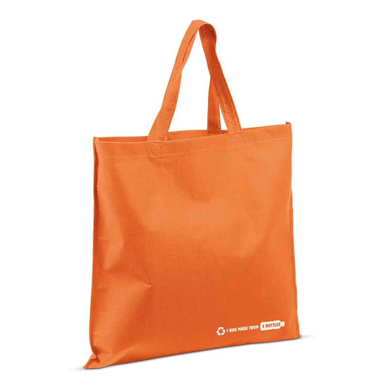 Borsa shopping R-PET 100 g/m² Arancione - personalizzabile con logo