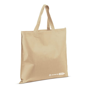 Borsa shopping R-PET 100 g/m² beige - personalizzabile con logo