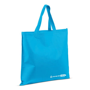 Borsa shopping R-PET 100 g/m² Blu - personalizzabile con logo