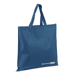 Borsa shopping R-PET 100 g/m² blu navy - personalizzabile con logo