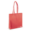 Borsa shopping R-PET 100 g/m² con soffietto Rosso - personalizzabile con logo