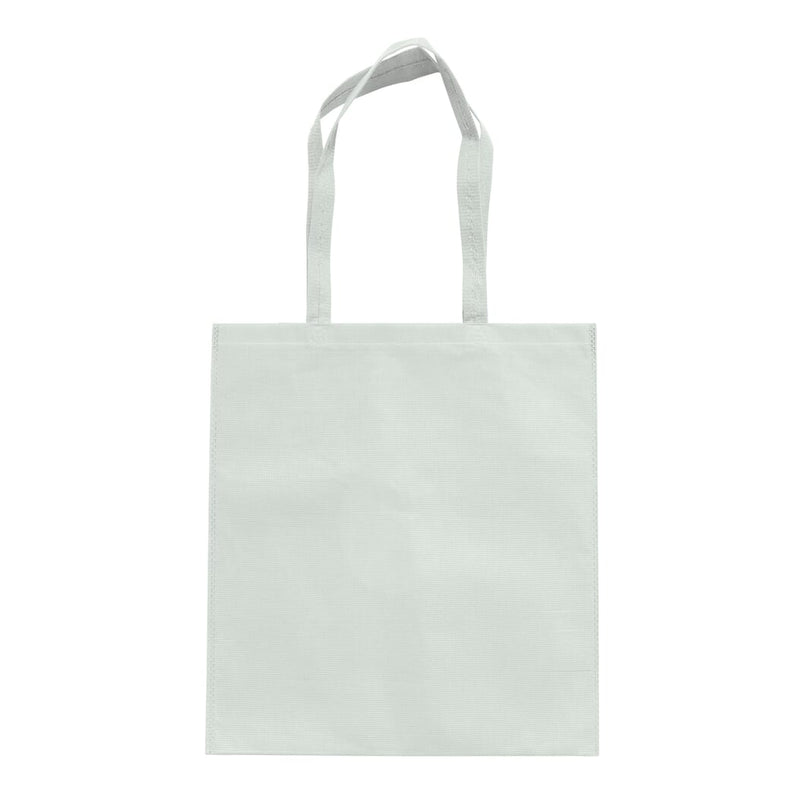 Borsa shopping R-PET bianco 100 g/m² Bianco - personalizzabile con logo
